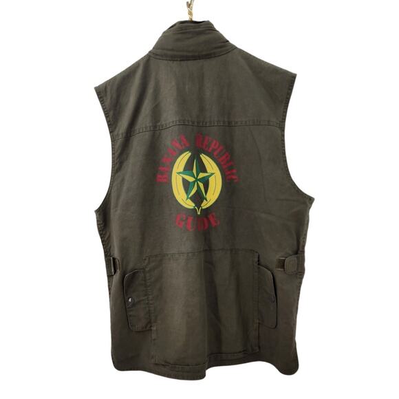 Vintage 80s Banana Republic‎ Safari Vest Medium Cotton Fishing Outdoor Camera - Picture 1 of 10